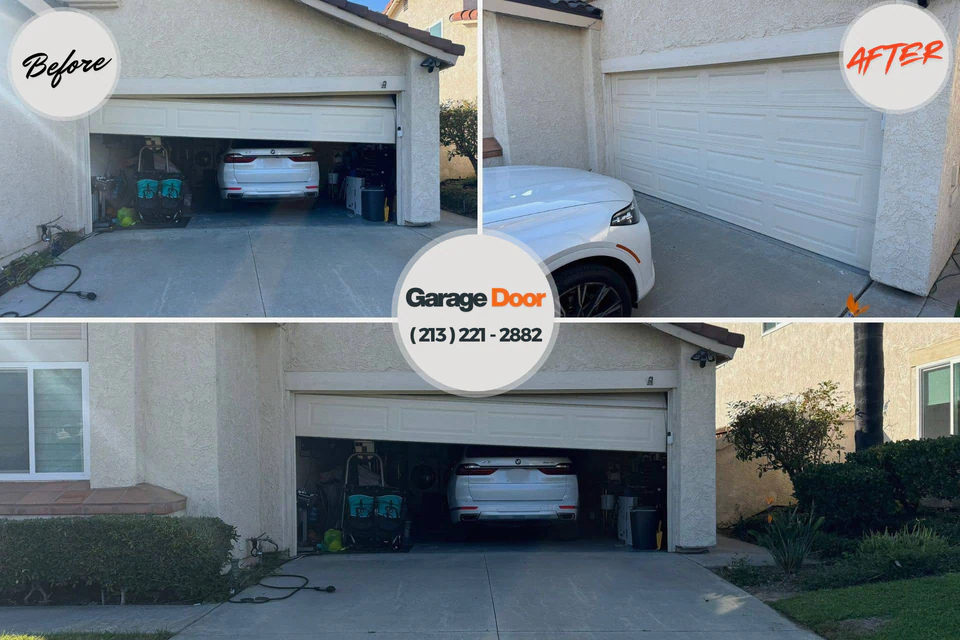 Before and after: garage door repair North Adams, MA